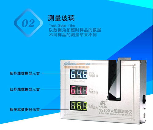 ns100充電式太陽膜測試儀 金屬隔熱膜與汽車防爆膜檢測的智能之選